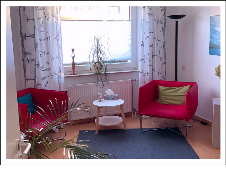 Praxisraum von Christina Paul für Einzeltherapie, Paartherapie und Sexualtherapie